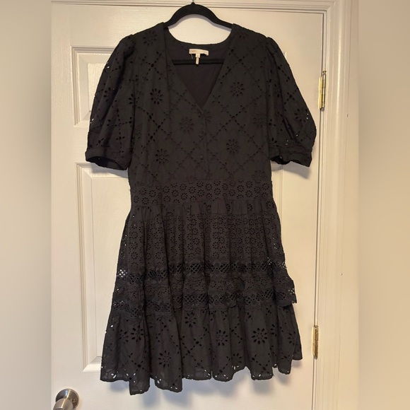 Maje Rayanette A Line Eyelet Dress EU 42 US XL - Picture 8 of 15